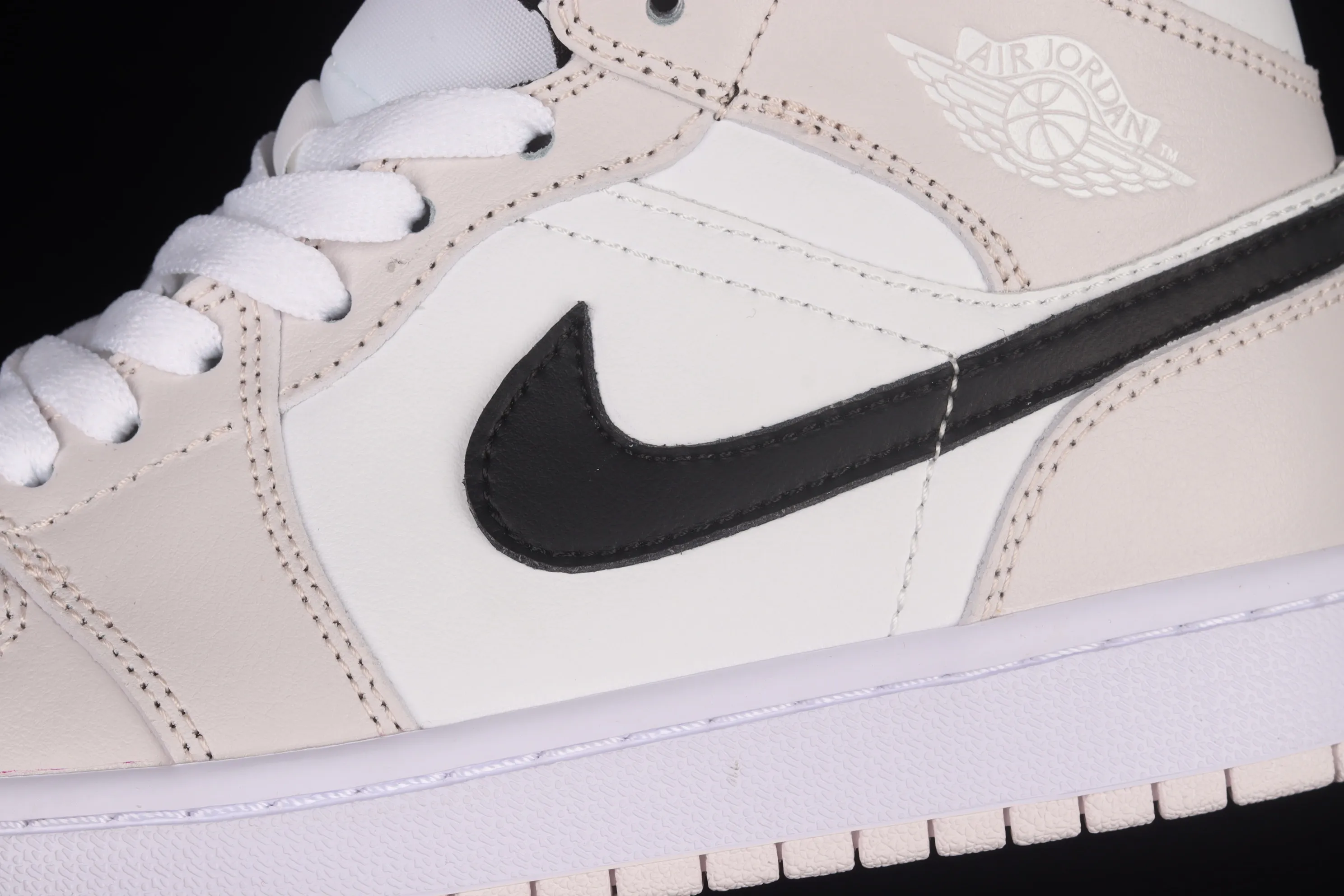 All categories Air Jordan Jordan series basketball shoes Air Jordan 1 Mid Different versions Air Jordan 1 Mid SE AJ1 Joe 1 white pink black hook Zhongbang basketball shoes BQ6472-500